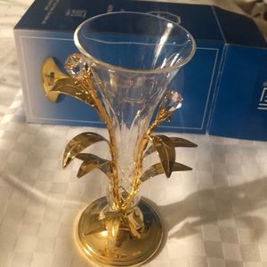 Crystal Austrian 24 Gold vase